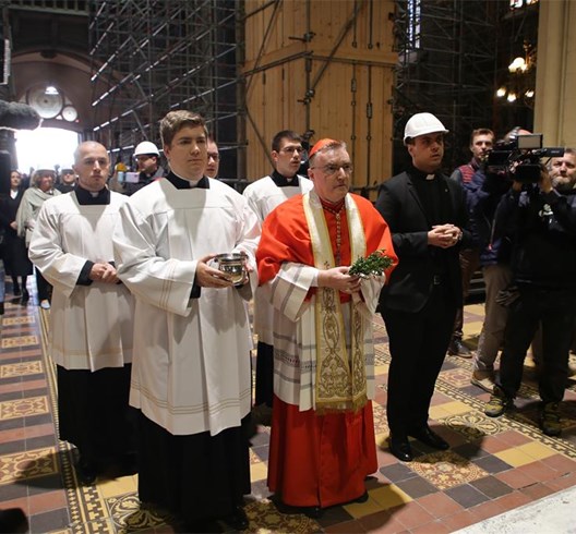 Kardinal Bozanić blagoslovio početak radova na obnovi kompleksa katedrale i Nadbiskupskog dvora
